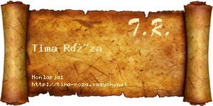 Tima Róza névjegykártya